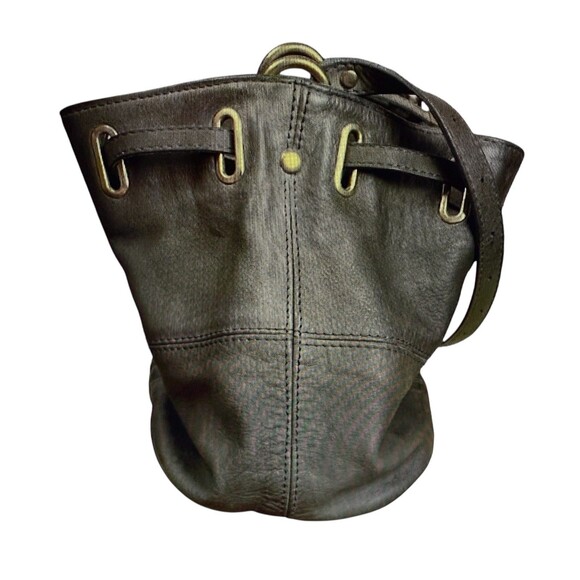 JEROME DREYFUSS ALAIN Bucket Black Large Leather Convertible Created in France - Picture 8 of 17